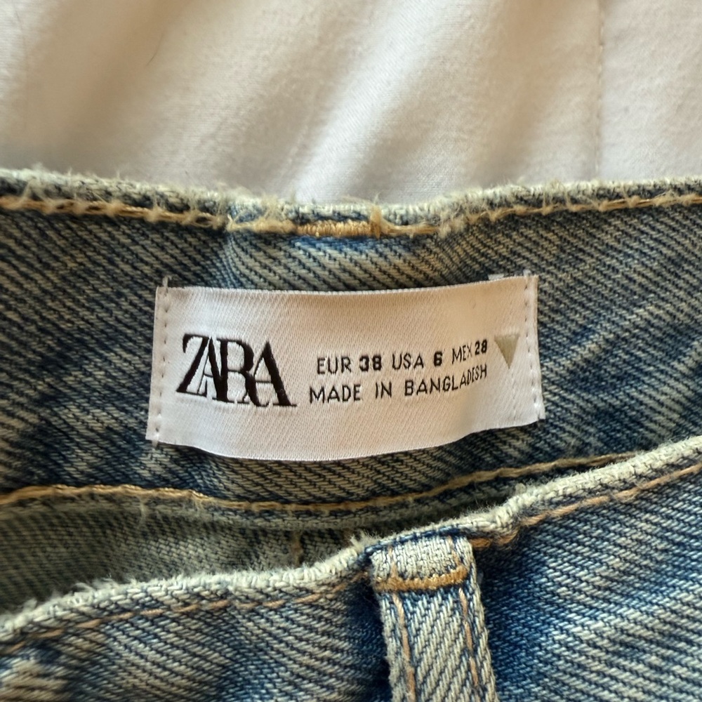 Zara Light Blue Denim Pants